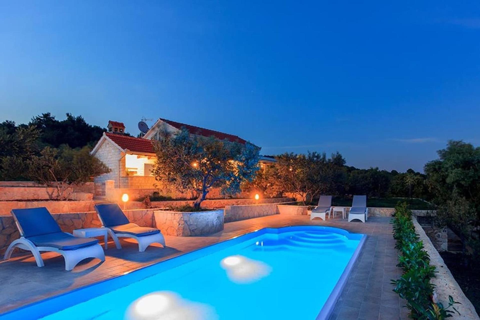 Traditional Dalmatian Stone House By The Sea Okrug Gornji Exterior foto